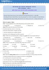 Đề thi học kì 1 Sinh 10 Cánh diều - Đề số 6